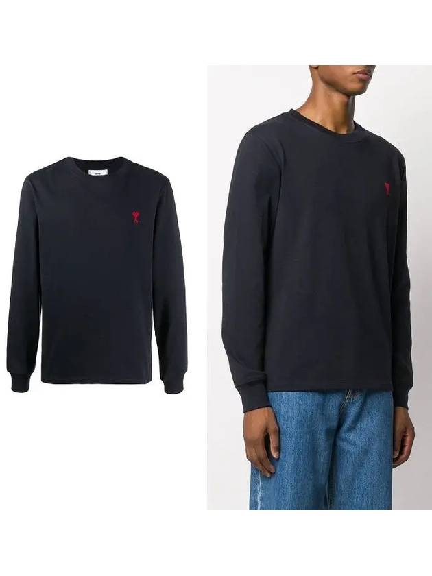 (럭스엘리스)아미 자수로고 긴소매 티셔츠 네이비 E21HJ005 701