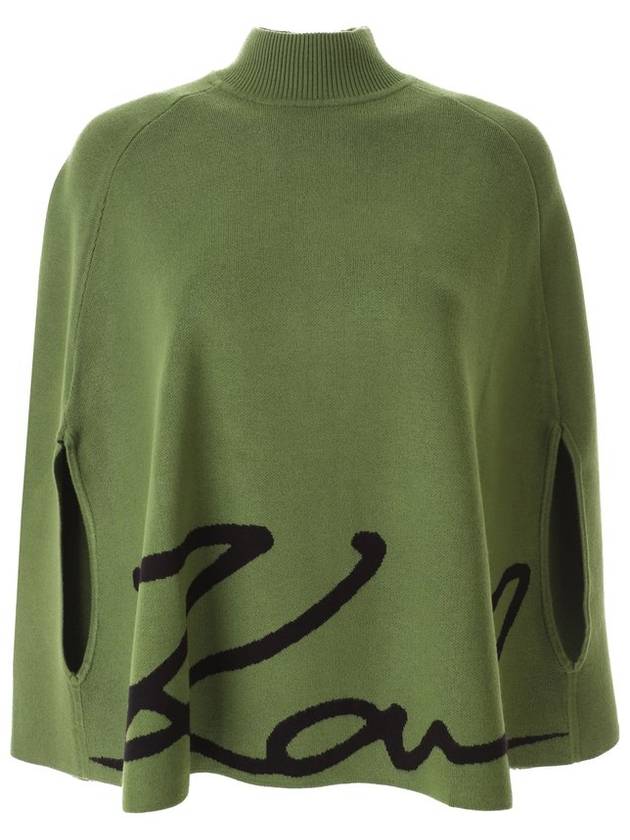 Karl Lagerfeld 칼 시그니처 니트 케이프