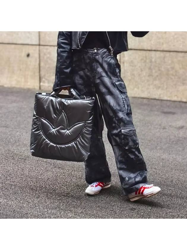 아디다스 오리지널 블랙 퍼피 글램 패딩백 크로스백