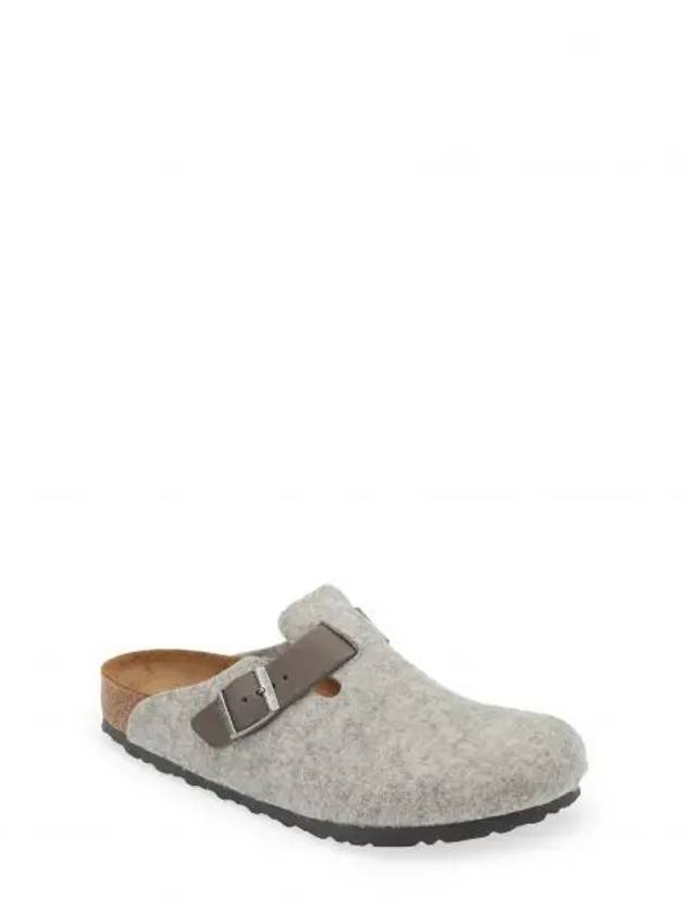 버켄스탁 보스턴 울 Felt 클로그 라이트 Gray Iron 7793675