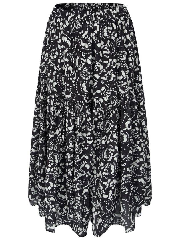 25SS 블랙로즈 러플 스커트