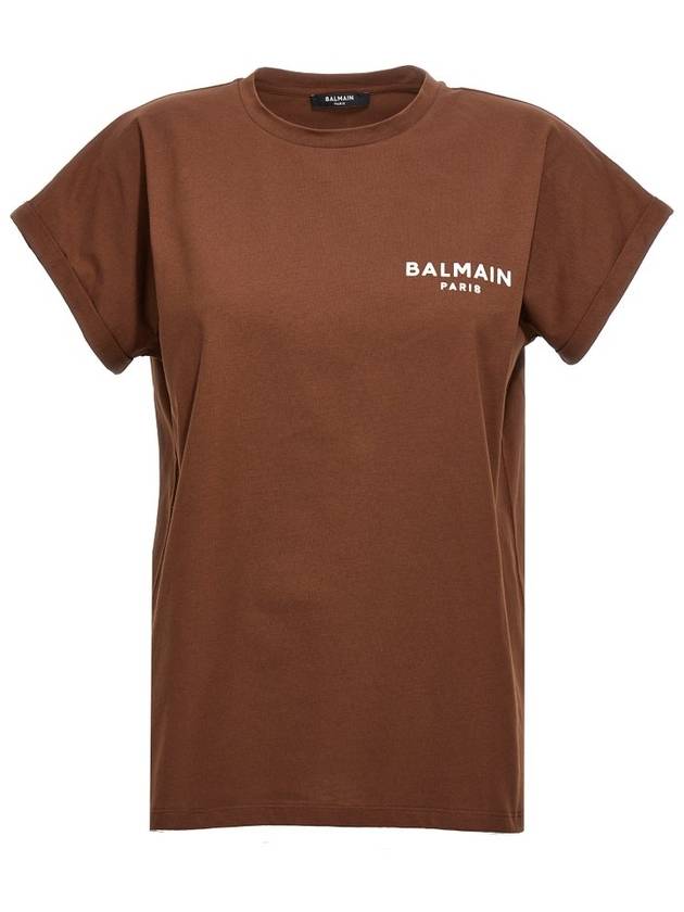Balmain 로고 프린트 크루넥 티셔츠