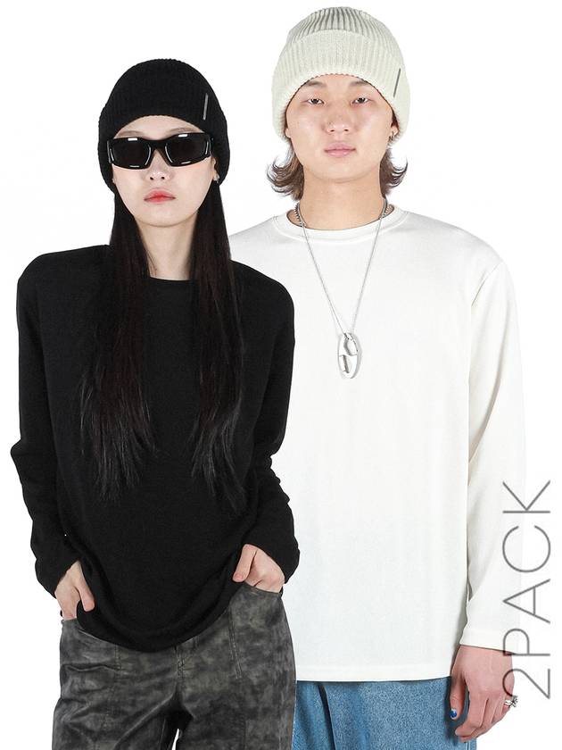 씨웨어 에센셜 니트 티셔츠 2팩