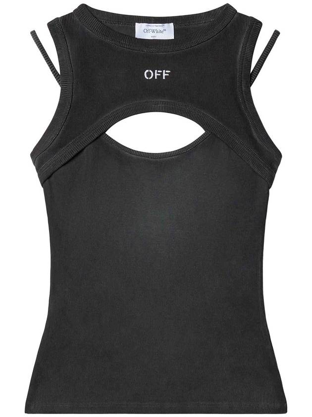 Off-White Off Stamp Rib Cut Out Top