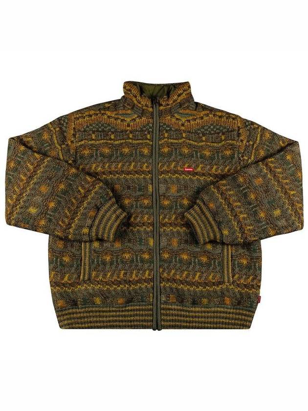 슈프림  미쏘니 리버서블 니트 재킷 올리브