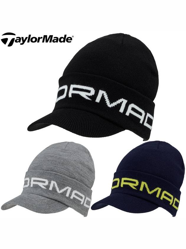 23FW 테일러메이드 겨울골프모자 남자 니트 브림 비니