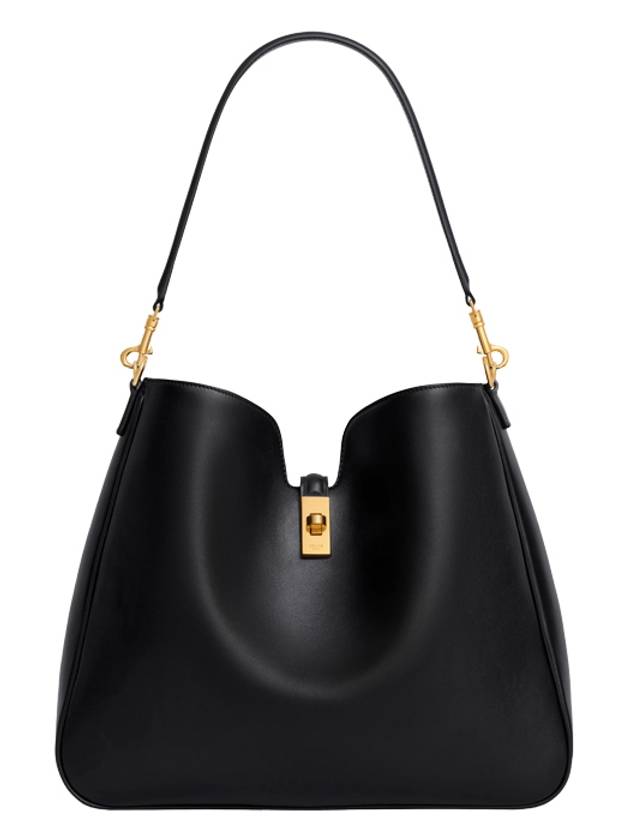 셀린느 까미유 16 소프트 미디엄  숄더 백 블랙
