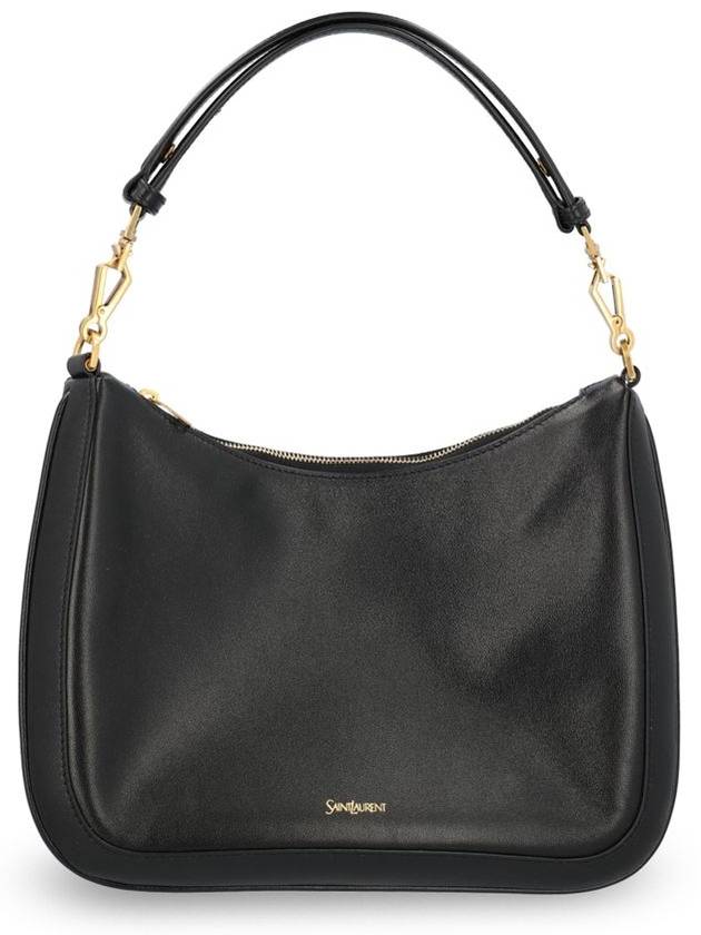 생로랑 로고 숄더 백 블랙