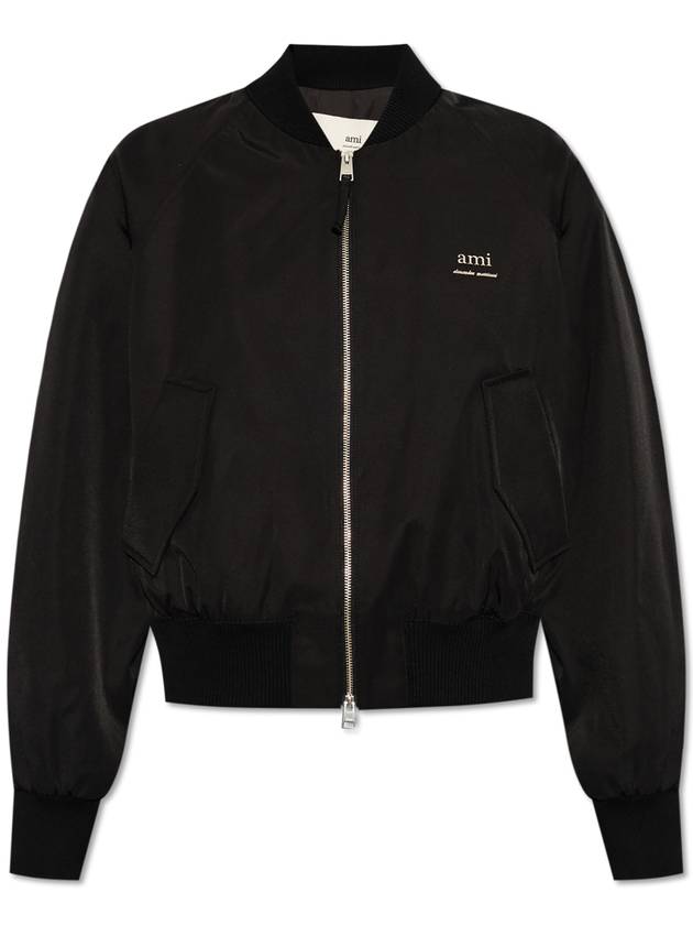 25SS 아미 여성 봄버 자켓 Ami Alexandre Mattiussi Bomber Jacket  Women's  Black