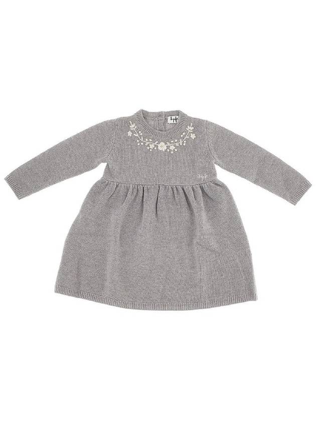 IL GUFO Wool mini dress with floral embroidery