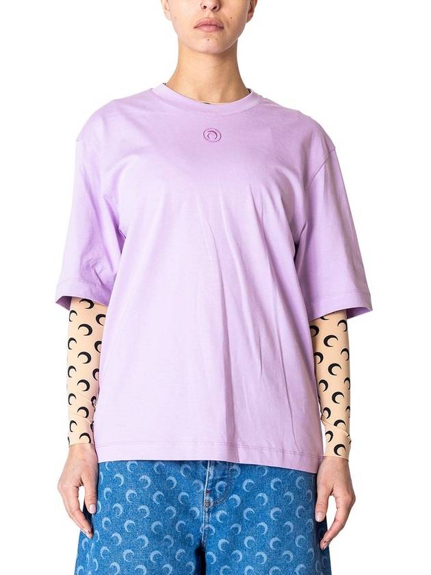 마린 세레 문 자수 저지 티셔츠