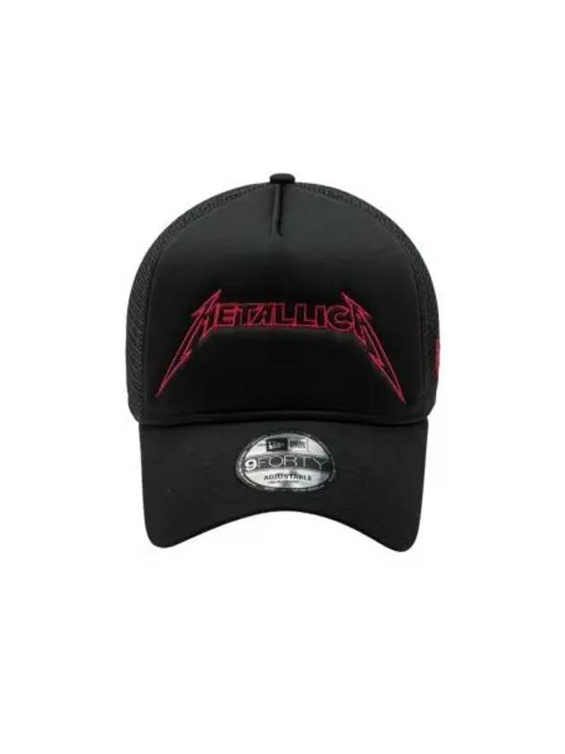 뉴에라 x 메탈리카 베이직 A프레임 트러커 볼캡 블랙 New Era x Metallica Basic A Frame Trucker Ball Cap Black