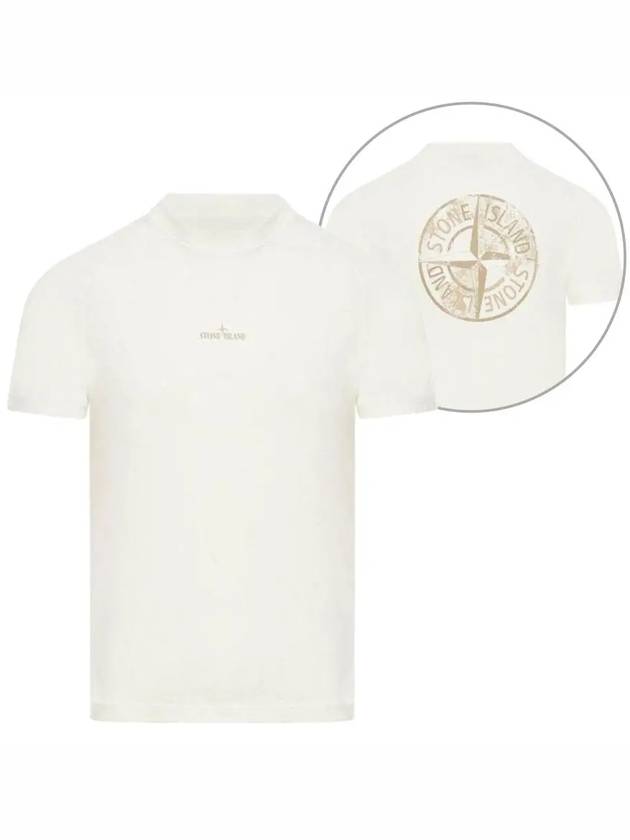 STONE ISLAND 백 로고 프린팅 반팔 티셔츠 S152100020 S0080 V0093