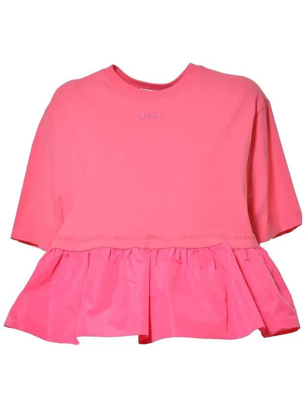 MSGM 로고 자수 러플 디테일 탑 3441MDM173237002_14