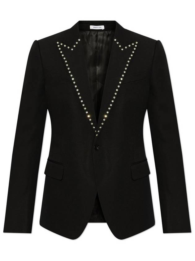 알렉산더 맥퀸 스터드 장식 자수 싱글 브레스트 재킷