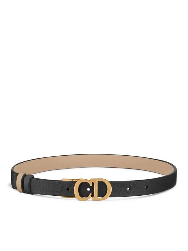 디올 새들 리버서블 스무스 카프스킨 벨트 파우더 베이지