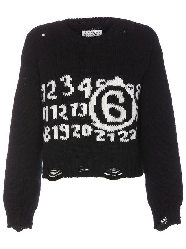 MM6 Maison Margiela 로고 디테일 디스트레스드 점퍼