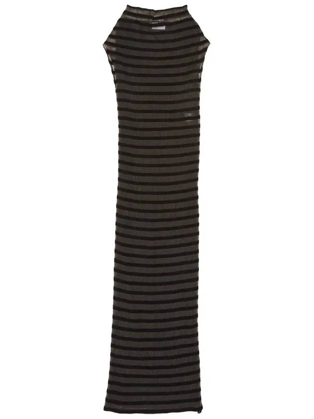 장 폴 고티에 스트라이프 플레어 맥시 드레스 2534FRO400M088_00BLACK