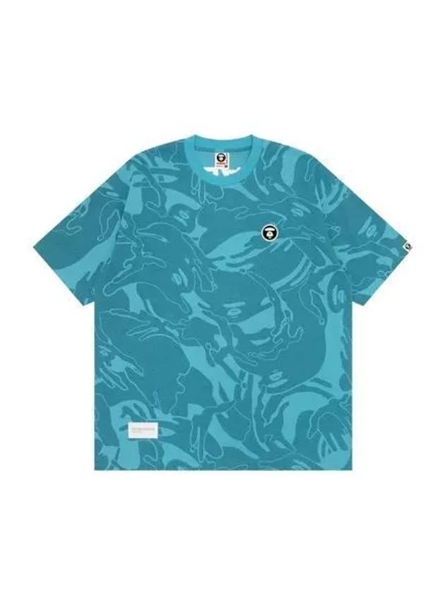 베이프 AAPE 카무플라주 반팔 티셔츠 블루 아더 2 80423139_130982878
