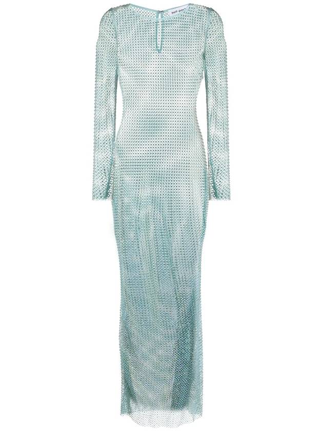 Self Portrait Fishnet maxi dress