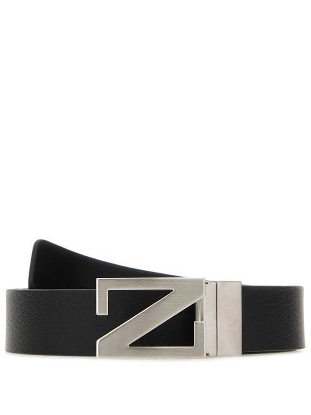 제냐 로고 플라크 버클 벨트
