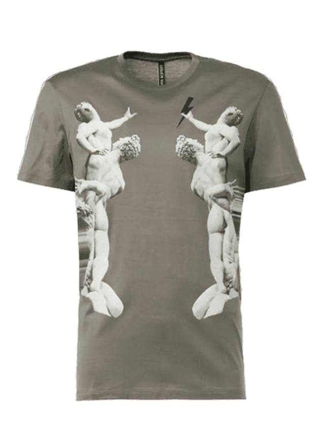 닐바렛 11주년 트윈석고상 라운드 반팔 티셔츠 그린