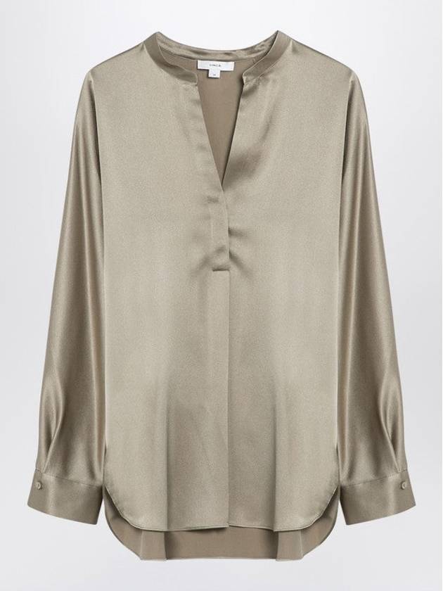 Beige Silk Blouse