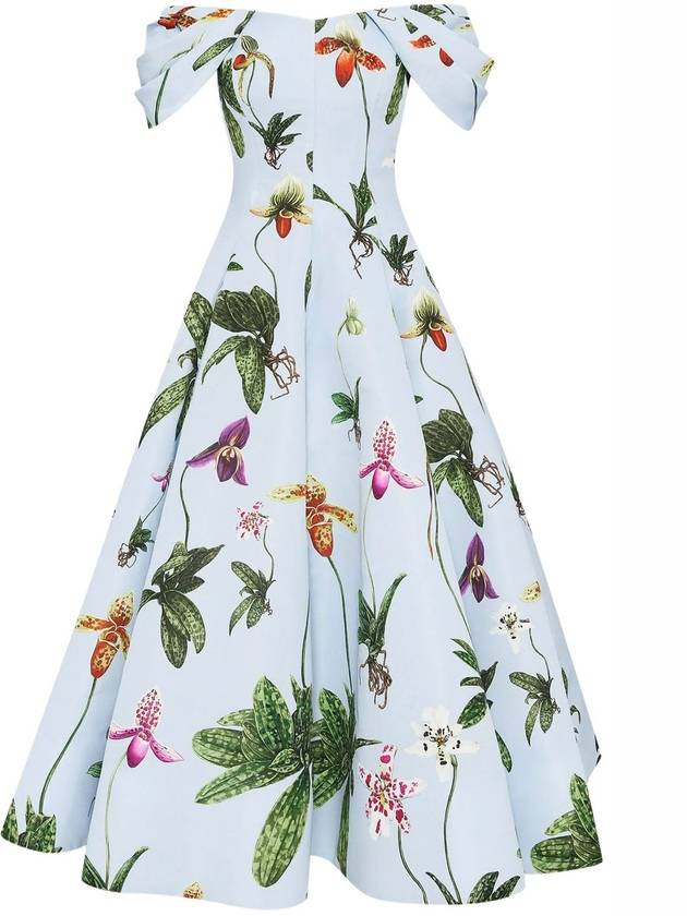 ORCHID OFF SHOULDER FAILLE GOWN