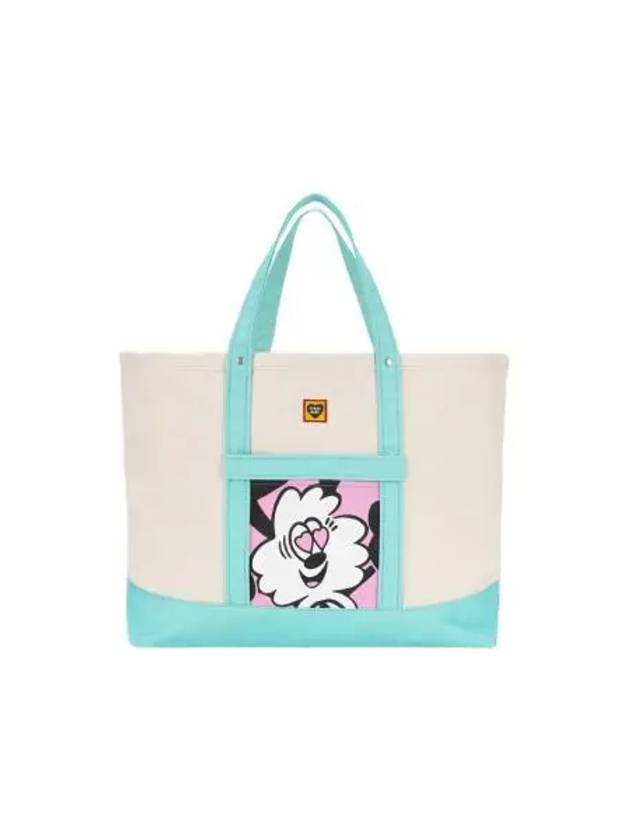 휴먼메이드 x 베르디 캔버스 토트백 화이트 서울 스토어 Human Made x Verdy Canvas Tote Bag White Seoul Store Exclusive