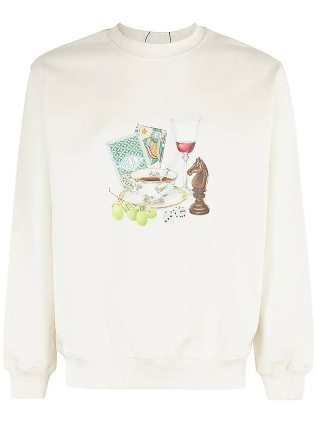 퍼니 미스터 그래픽 프린트 크루넥 스웨트셔츠 DSW144CO127_CMCREAM