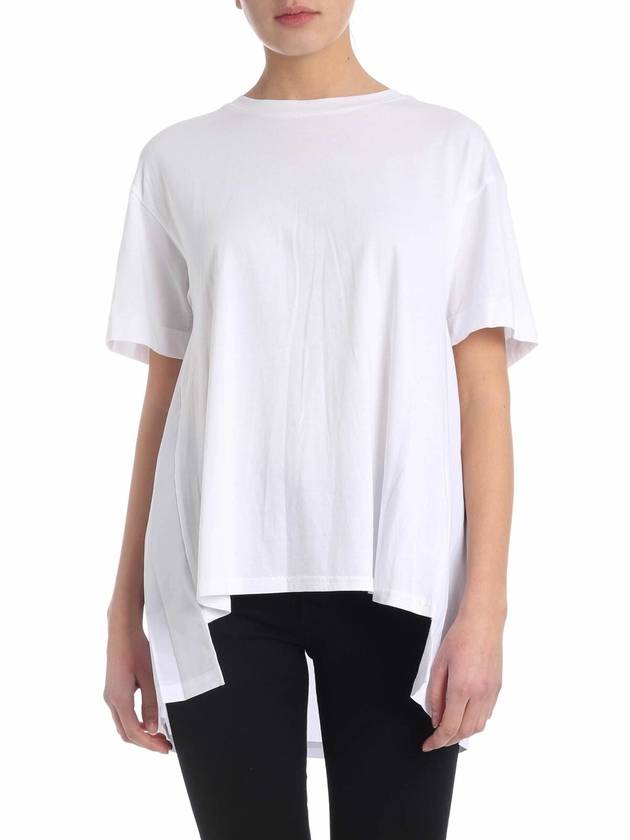 Dkny T-shirt in white with pleats on the back