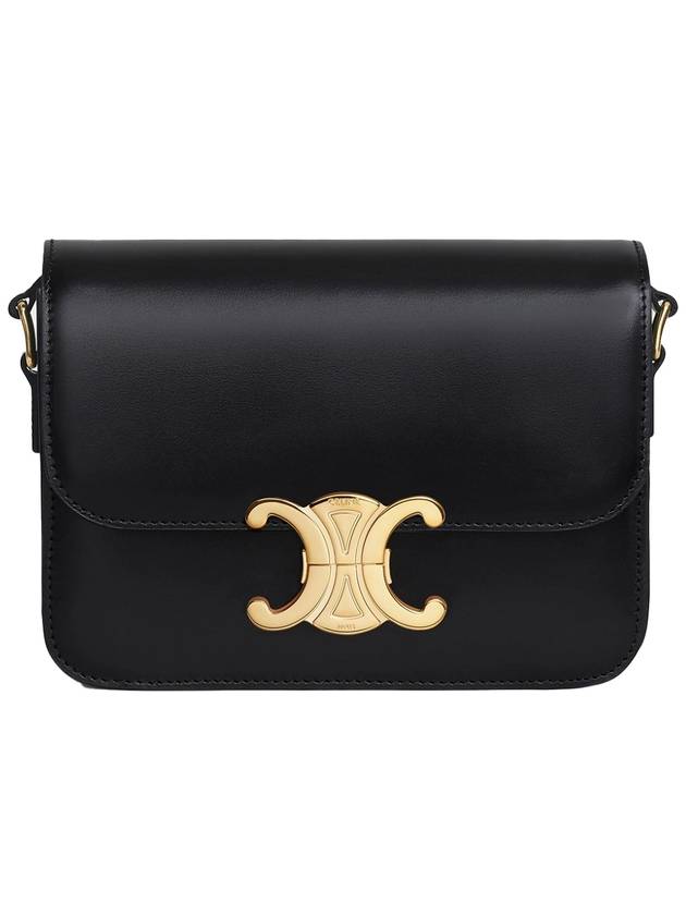 25SS 셀린느 틴 트리옹프백 샤이니 카프스킨 블랙 188423BF4 38NO