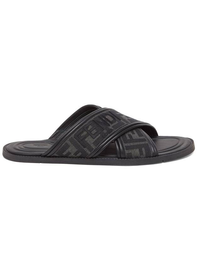 펜디 자카드 슬리퍼 블랙