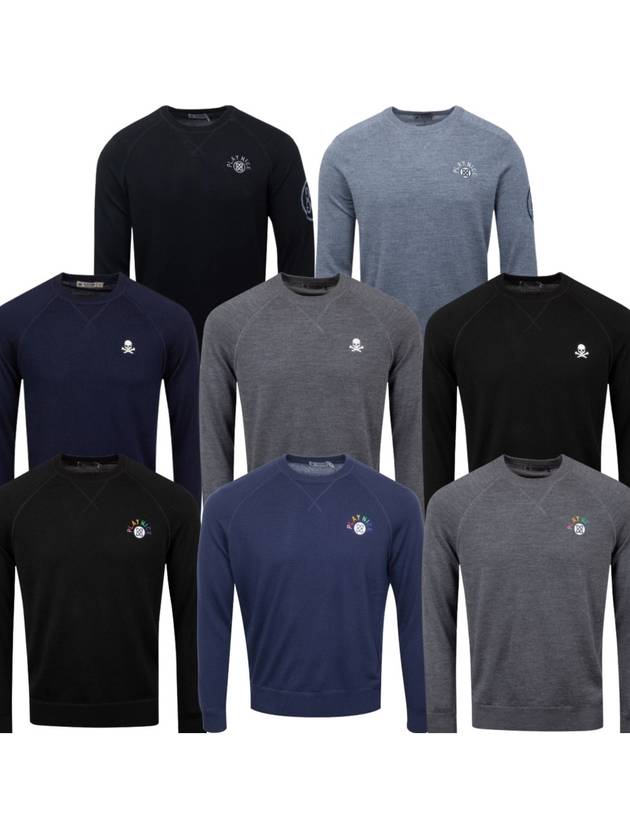 지포어 니트 남성 크루넥 스웨터 22ss