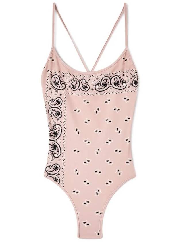 팜앤젤스 여성 페이즐리 크리스 크로스 원피스 수영복 핑크