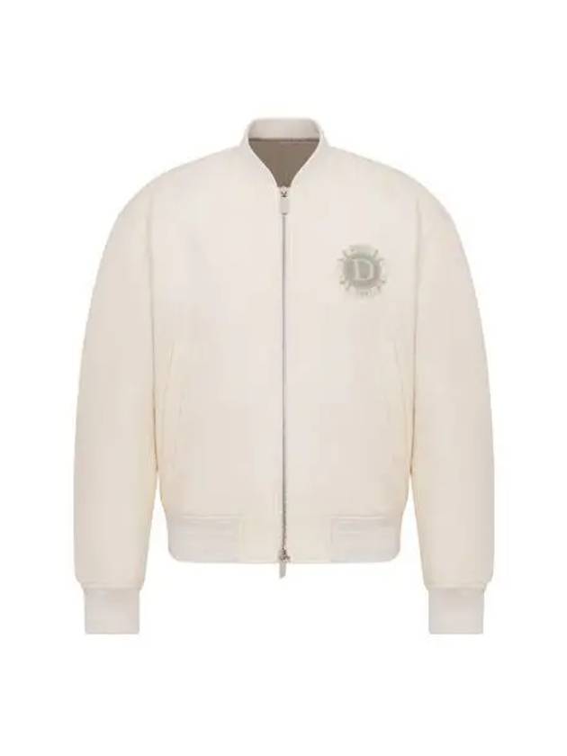 디올 봄버 자켓 에크루 블렌드 Dior Bomber Jacket Ecru Blend