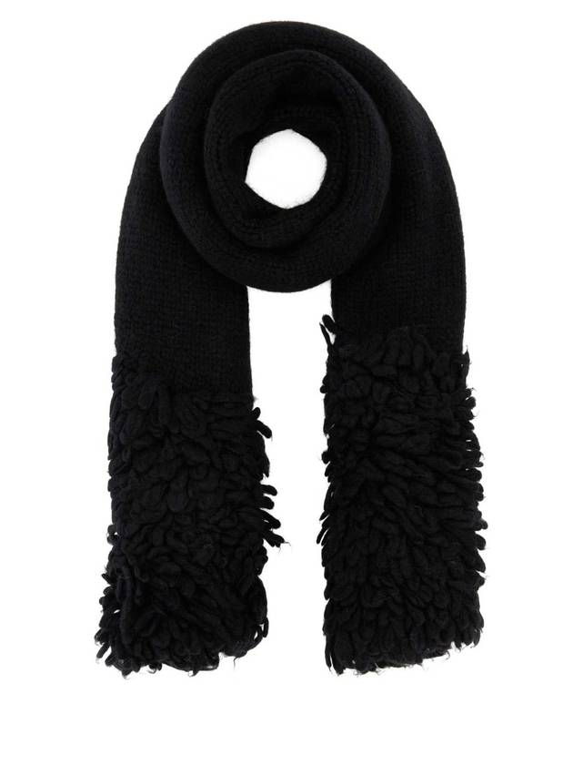 LOEWE F540257X30 BLACK Black alpaca blend scarf