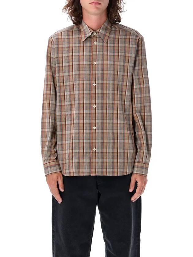 해바라기 베이스 체크 디테일 롱슬리브 셔츠 1213_160