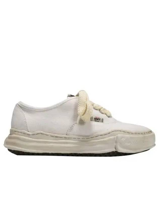 메종 미하라 야스히로 베이커 OG 솔 오버다이드 캔버스 로우탑 스니커즈 화이트 Maison Mihara Yasuhiro Baker OG Sole OD Canvas Low top Sneakers White