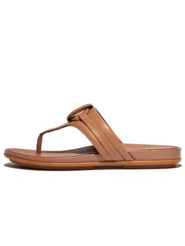 핏플랍 그레이시 서클릿 레더 샌들 라이트탄