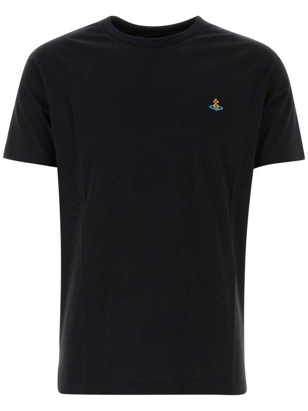 비비안 웨스트우드 로고 코튼 반팔 티셔츠 블랙