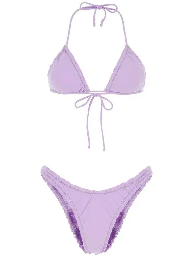 Reina Olga Guia Scrunch 디테일 트라이앵글 비키니 세트 GUIA_FADEDNEONLILAC