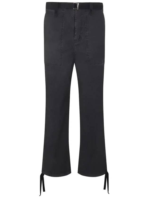 Sacai 벨티드 웨이스트 드로스트링 헴 팬츠 03049M_001