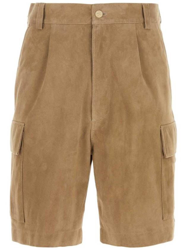 AURALEE 비스킷 스웨이드 버뮤다 쇼츠 A23SP02LS KHAKIBEIGE