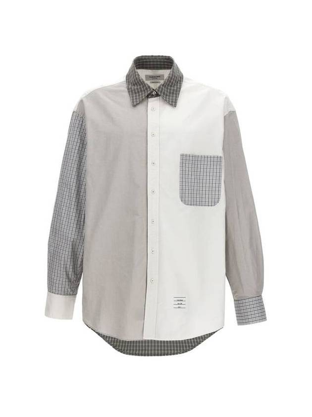톰브라운 펀믹스 오버사이즈 옥스포드 긴팔 셔츠 화이트