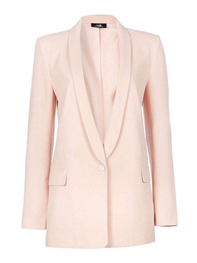 띠어리 퓨어 플란넬 파워 수트 세트 핑크