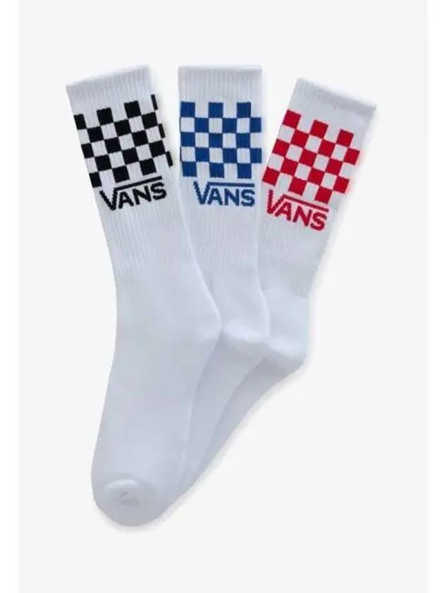4190879 Vans CLASSIC CHECK CREW 3 PACK Socks white