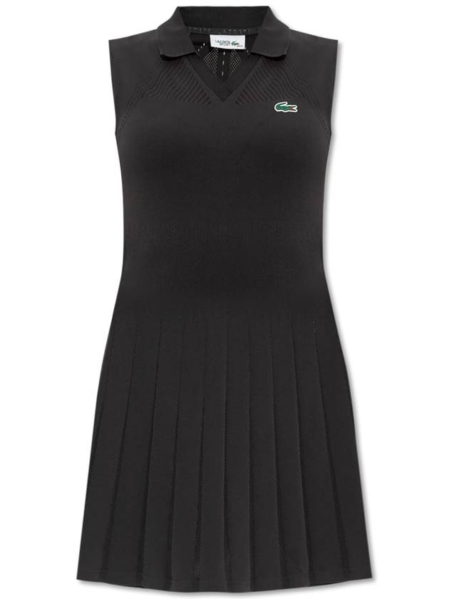 Lacoste Dress With Logo  Women's  Black