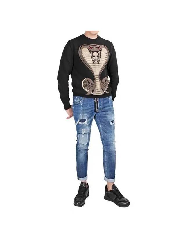 지방시 코브라 라운드 니트탑 블랙