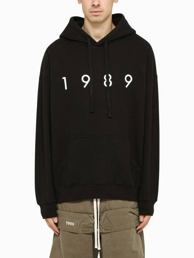 Black Hooded Sweatshirt With Logo